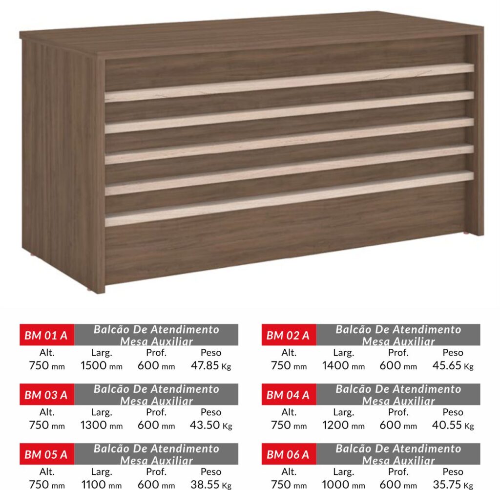 BALCAO EXECUTIVO DE ATENDIMENTO MESA AUXILIAR 