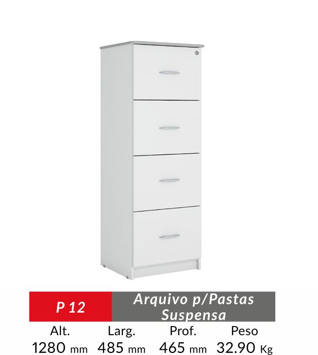 GAVETEIRO PRATICA 4 GAVETAS P/ PASTAS
