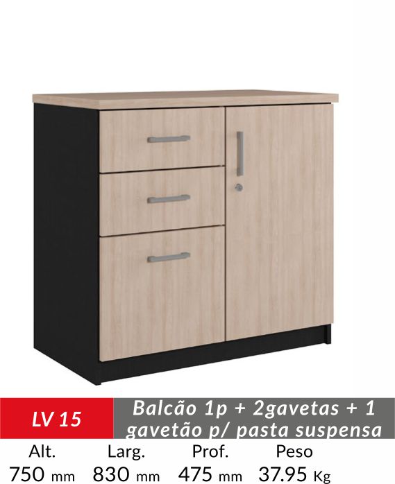BALCAO VENEZA 1P + 2G + 1G PARA PASTAS 