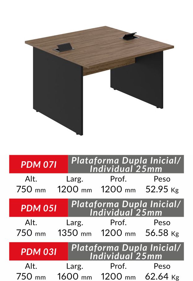 MESA PLATAFORMA DUPLA INICIAL/INDIVIDUAL 