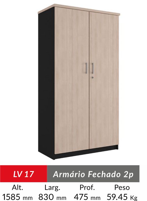 ARMARIO VENEZA FECHADO 2 PORTAS 