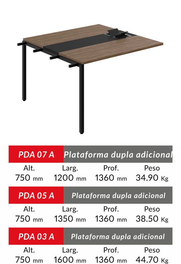 MESA PLATAFORMA DUPLA ADICIONAL 