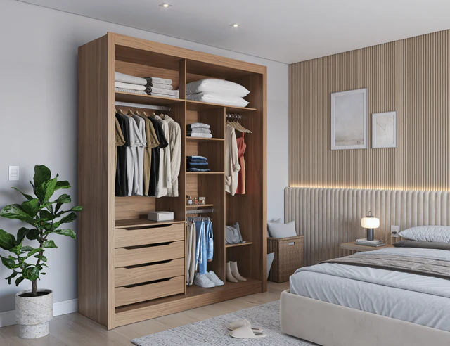 GUARDA ROUPA MONTCLAIR 2 PORTAS CORRER 1,86 CM