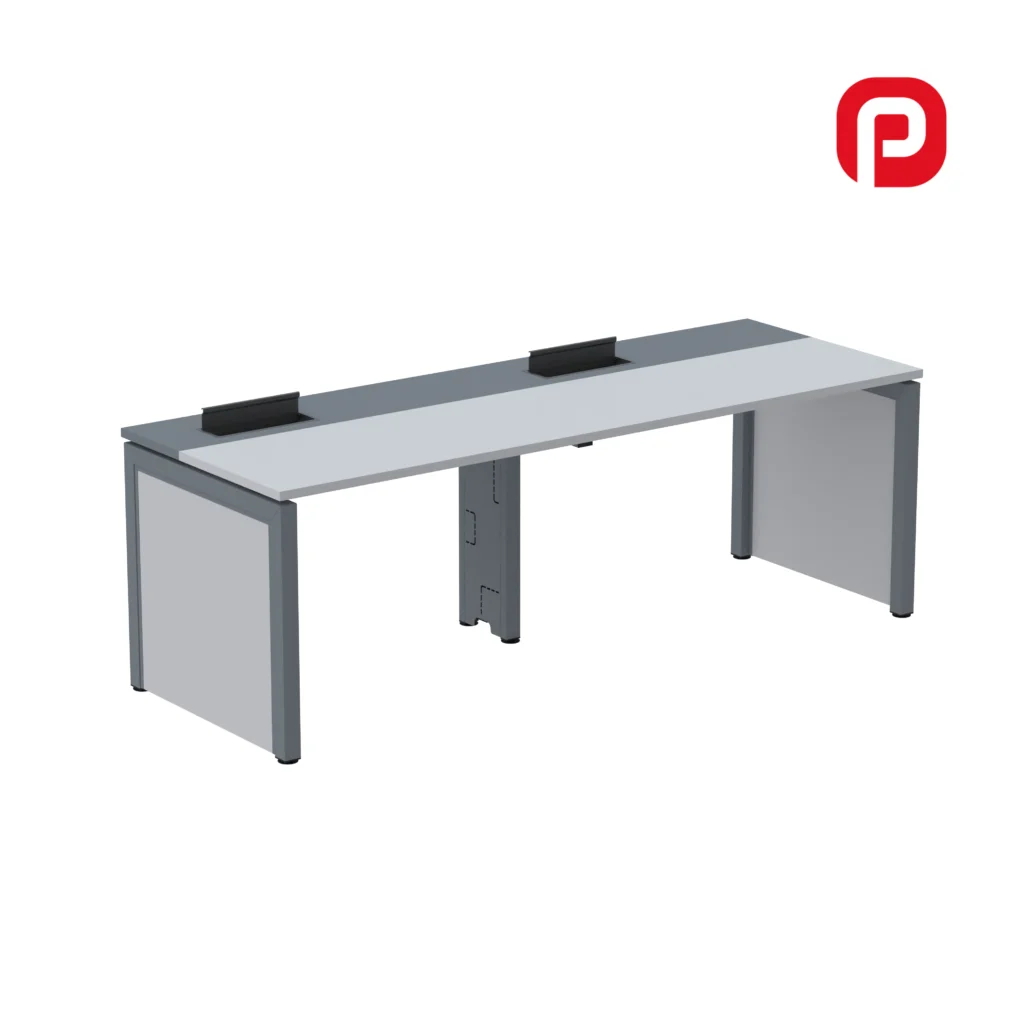 MESA PLATAFORMA SIMPLES 02 PESSOAS PE PAINEL