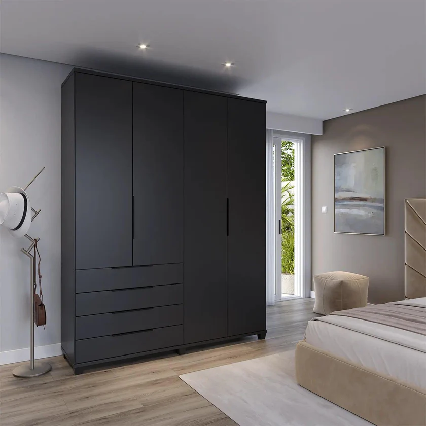 GUARDA ROUPA ALLEN CASAL 4 PORTAS 1,81 CM