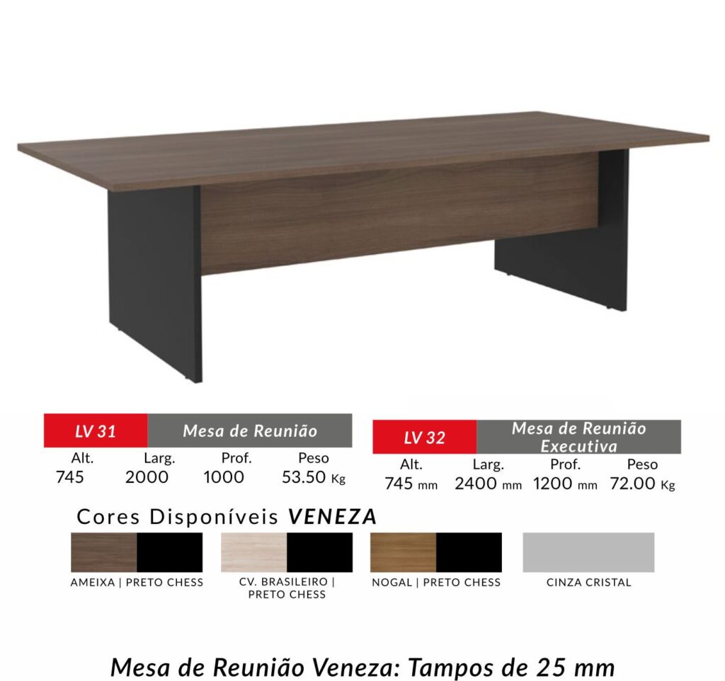 MESA DE REUNIAO VENEZA 