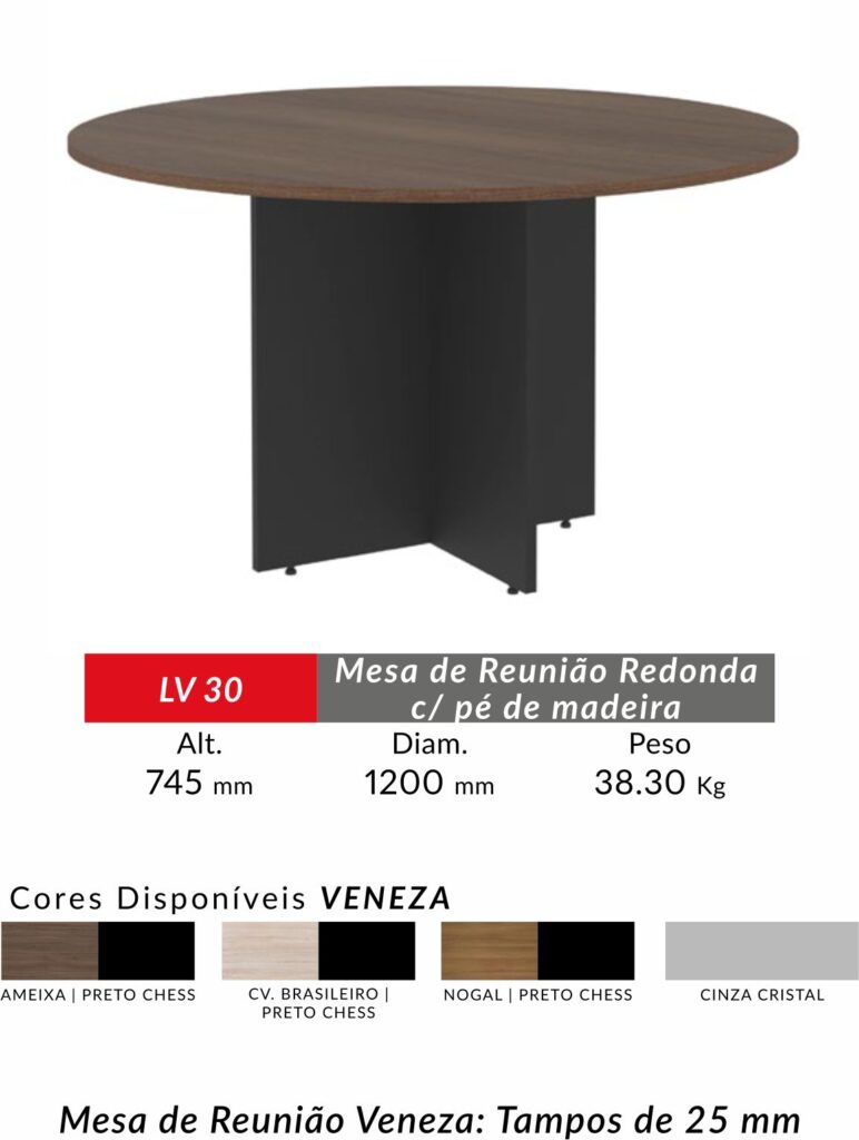 MESA DE REUNIAO REDONDA 
