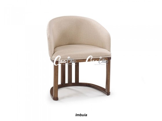 Poltrona Cadeira com Braço em Madeira Maciça 275 Aylla