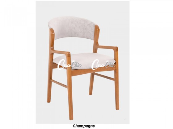 Poltrona Cadeira com Braço em Madeira Maciça C042 Sorrento