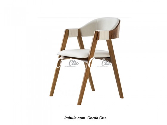 Cadeira em Madeira Maciça com Corda