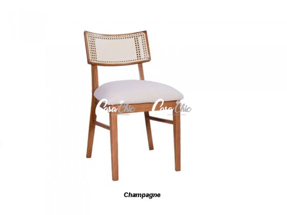 Cadeira em Madeira Maciça com Encosto em Tela C029 Durban