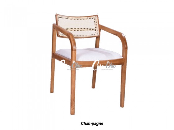 Poltrona Cadeira com Braço em Madeira Maciça com Encosto em Tela C028 Esparta