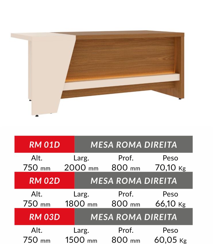 MESA ROMA DIREITA 