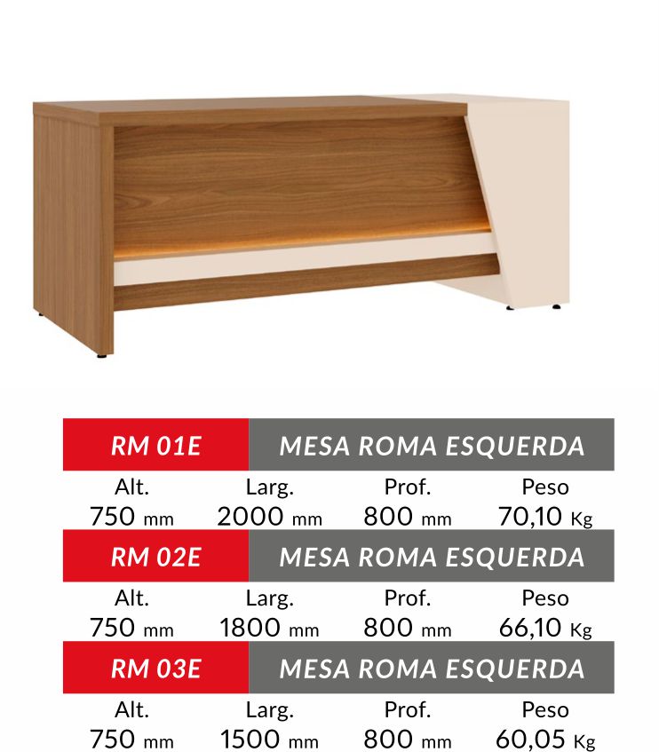 MESA ROMA ESQUERDA 